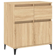 (sonoma oak) vidaXL Sideboard Storage Cabinet Cupboard Highboard for Home Engineered Wood