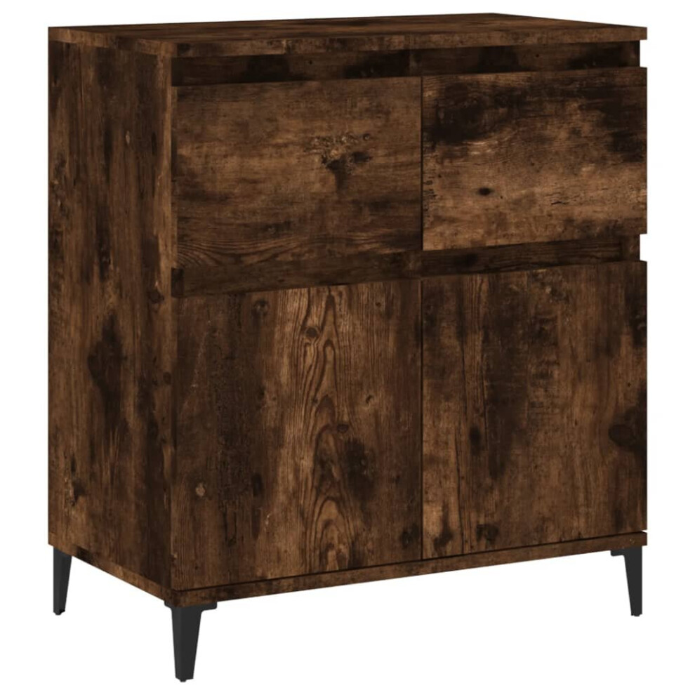 Vidaxl (Smoked Oak) Sideboard Storage Cabinet Cupboard Highboard For Home Engineered Wood