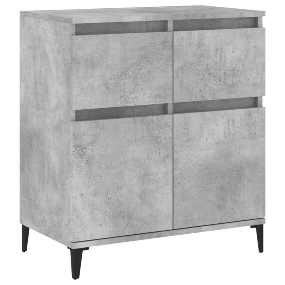 Vidaxl (Concrete Grey) Sideboard Storage Cabinet Cupboard Highboard For Home Engineered Wood