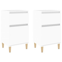 (white, 2 pcs) vidaXL Bedside Cabinets Bedside Table Nightstand Table Side Table End Table