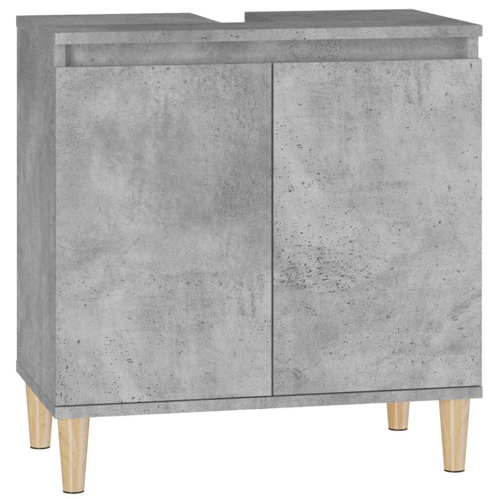 Vidaxl (Concrete ) Sink Cabinet Vanity Unit Storage Under Sink Cabinet Engineered Wood Grey