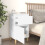 VidaXL (white, 2 pcs) vidaXL Bedside Cabinets Bedside Table Nightstand Table Side Table End Table 3