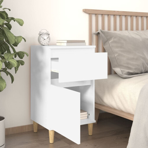 VidaXL (white, 2 pcs) vidaXL Bedside Cabinets Bedside Table Nightstand Table Side Table End Table 2