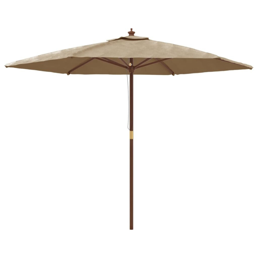 (taupe) vidaXL Garden Parasol Outdoor Umbrella Parasol Sun Shade with Wooden Pole