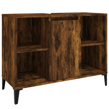 (smoked oak) vidaXL Sink Cabinet Vanity Unit Storage Under Sink Cabinet Engineered Wood