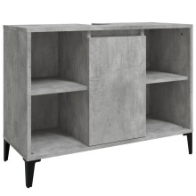 vidaXL Waschbeckenunterschrank Betongrau 80x33x60 cm Holzwerkstoff
