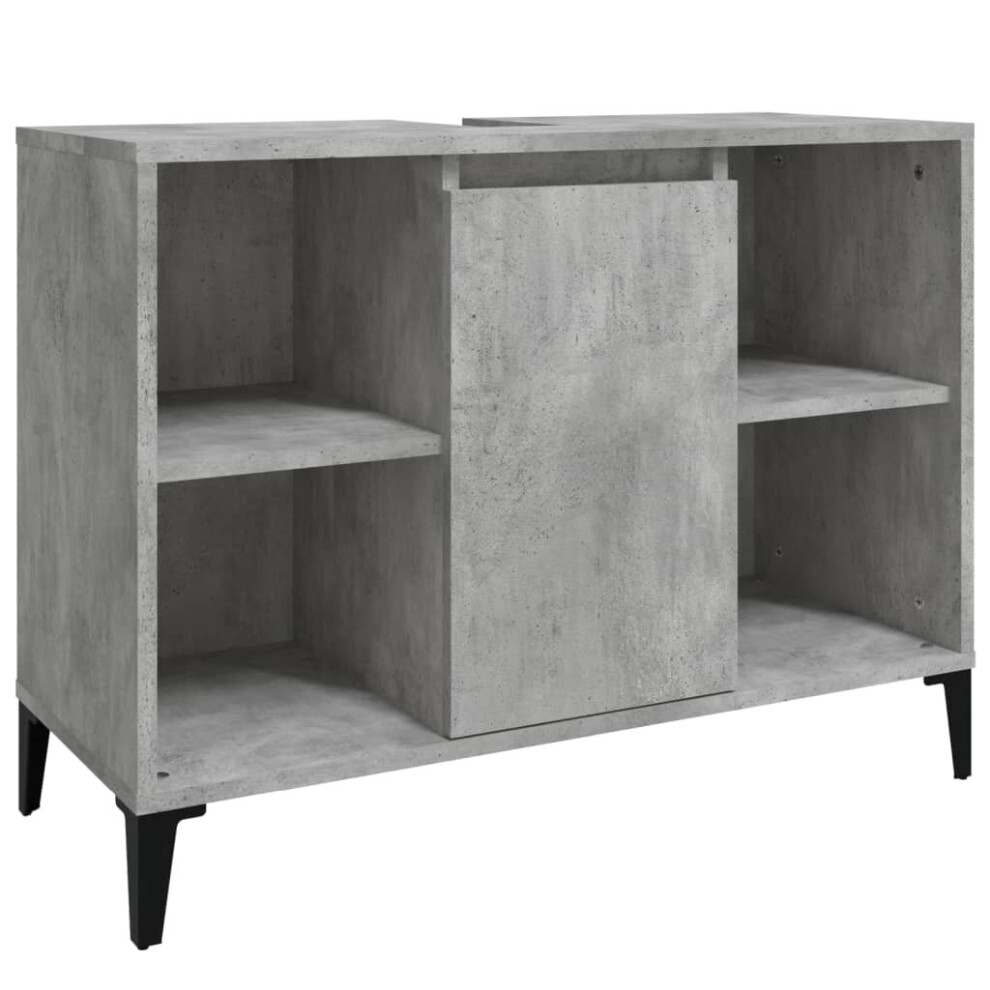 Vidaxl (Concrete ) Sink Cabinet Vanity Unit Storage Under Sink Cabinet Engineered Wood Grey