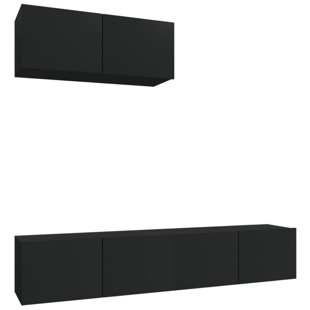 (80 x 30 x 30 cm) vidaXL TV Cabinet Set 3 Piece Engineered Wood Multi Colours 100/80x30x30 cm