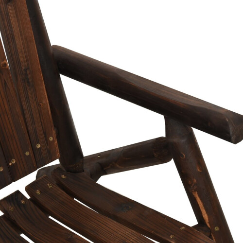 VidaXL (dark brown, chair) vidaXL Side Table End Table Wooden Sofa Couch Coffee Table Solid Wood Spruce 2