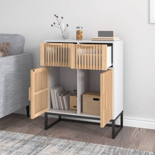 VidaXL (white) vidaXL Sideboard Storage Side Cabinet Cupboard Home Organiser Engineered Wood 2