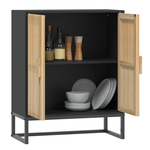 VidaXL (black) vidaXL Sideboard Storage Side Cabinet Cupboard Home Organiser Engineered Wood 2