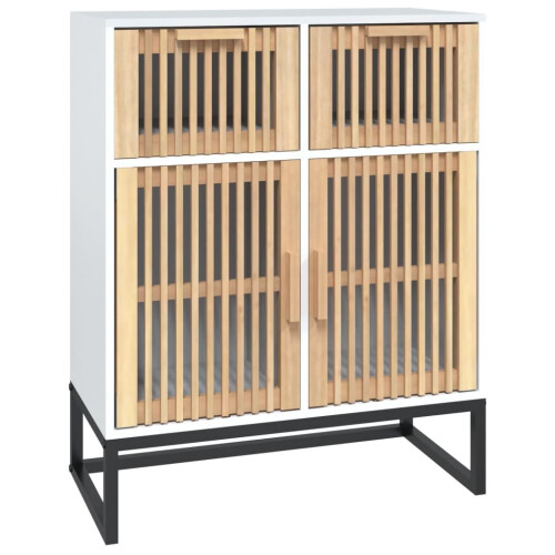 VidaXL (white) vidaXL Sideboard Storage Side Cabinet Cupboard Home Organiser Engineered Wood 1