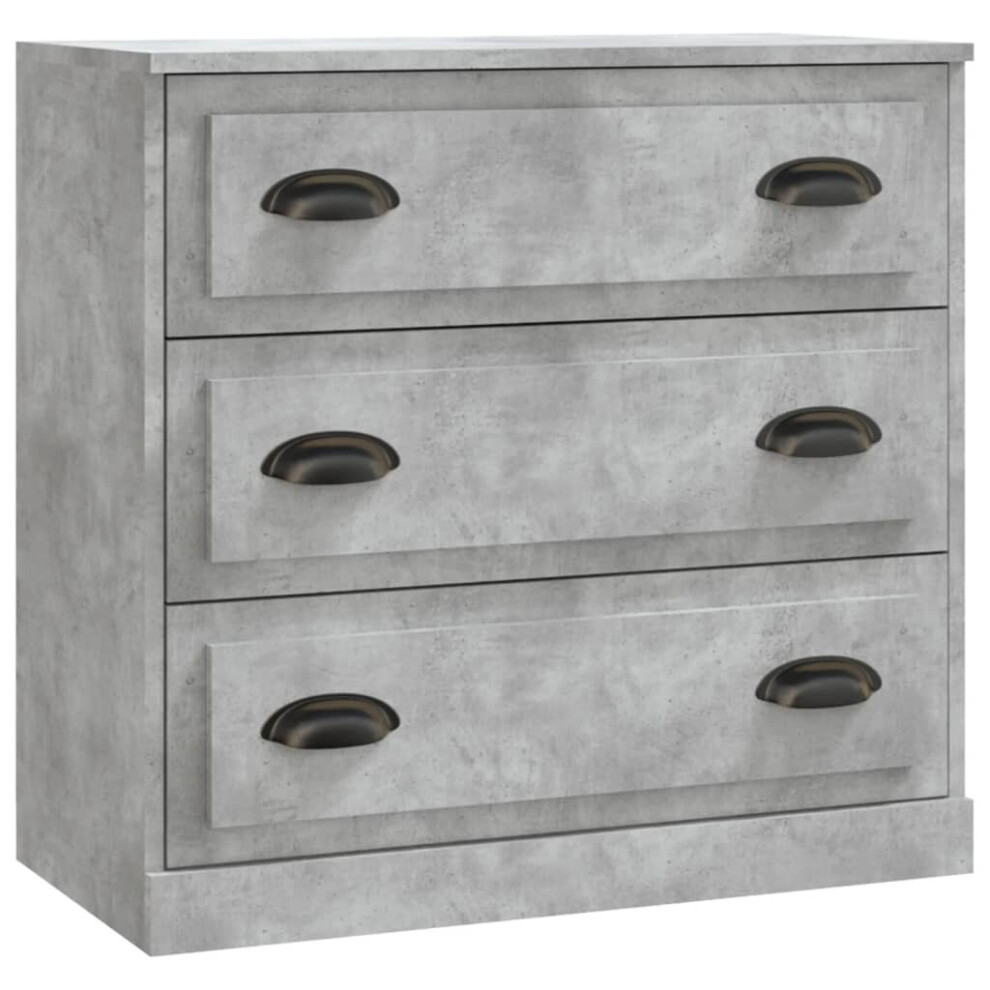 Vidaxl (Concrete ) Sideboard Cabinet Cupboard Highboard Home Organiser Engineered Wood Grey