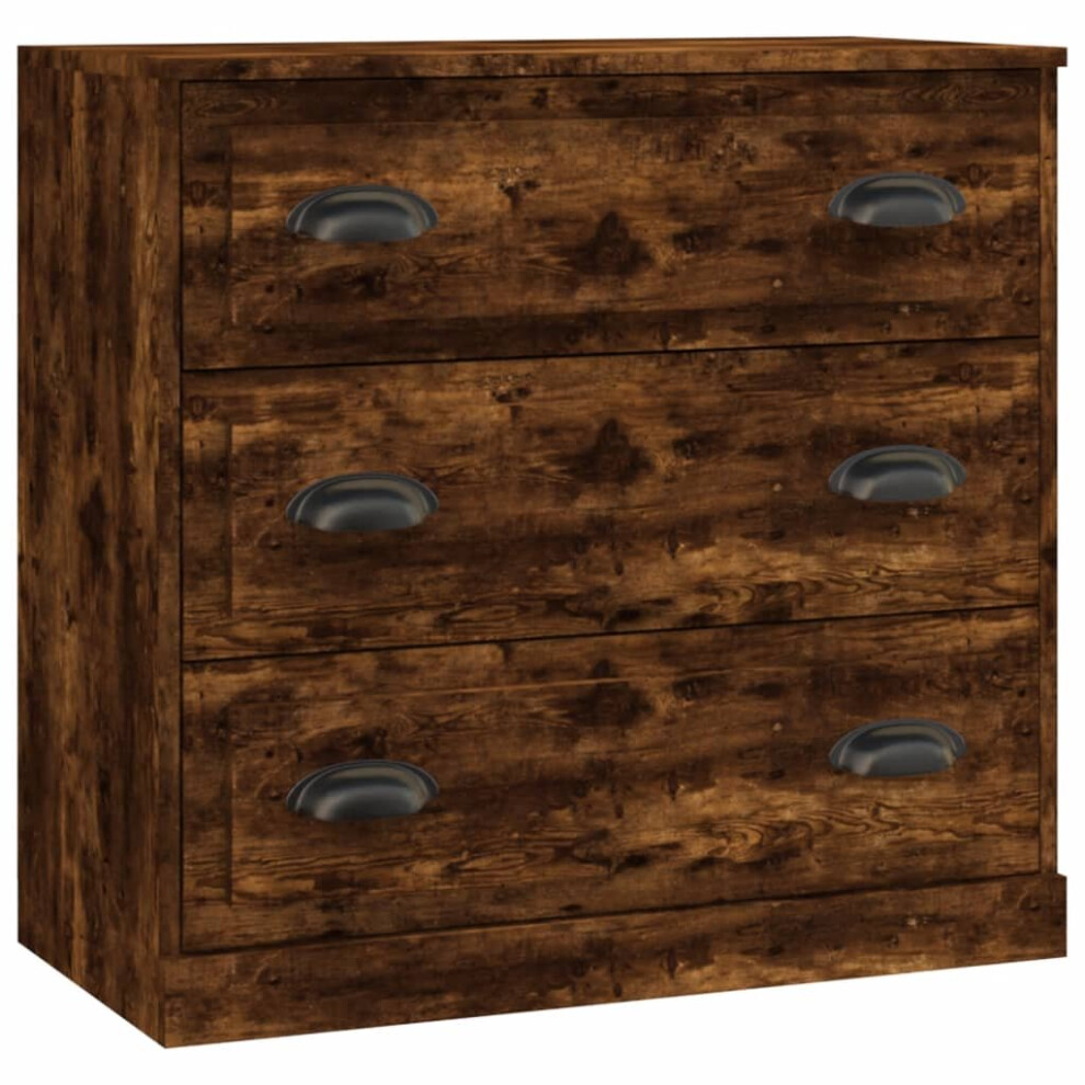 Vidaxl (Smoked Oak) Sideboard Cabinet Cupboard Highboard Home Organiser Engineered Wood