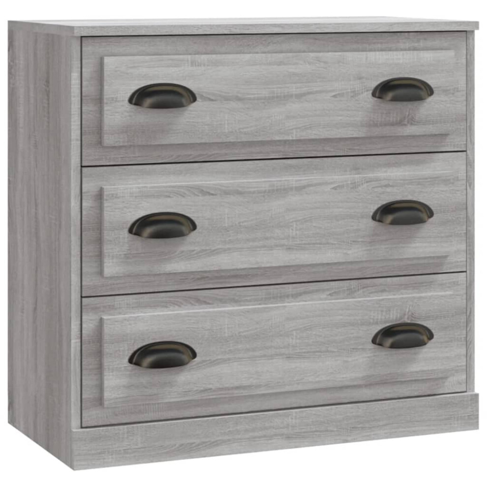 (grey sonoma) vidaXL Sideboard Cabinet Cupboard Highboard Home Organiser Engineered Wood