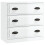 VidaXL (high gloss white) vidaXL Sideboards Storage Cabinet Cupboard Highboard 2 pcs Engineered Wood 3