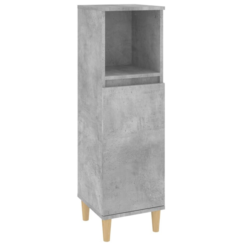 Vidaxl (Concrete ) Bathroom Cabinet Cupboard Washroom Storage Cabinet Engineered Wood Grey
