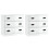 VidaXL (high gloss white) vidaXL Sideboards Storage Cabinet Cupboard Highboard 2 pcs Engineered Wood 2