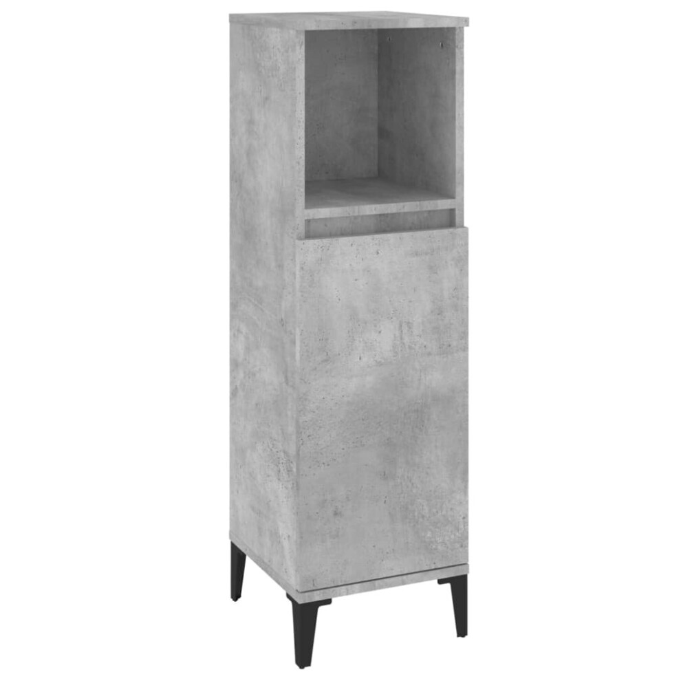 (concrete grey) vidaXL Bathroom Cabinet Cupboard Washroom Storage Cabinet Engineered Wood