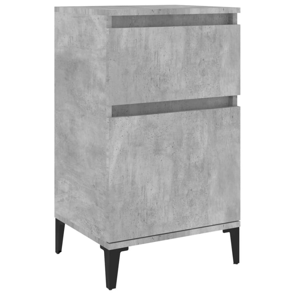 Vidaxl (Concrete Grey, 1 Pcs) Bedside Cabinets Bedside Table Nightstand Table Side Table End Table