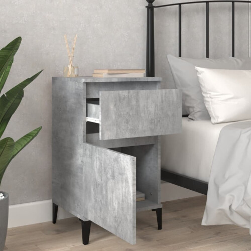 VidaXL (concrete grey, 2 pcs) vidaXL Bedside Cabinets Bedside Table Nightstand Table Side Table End Table 2