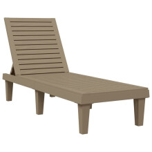 (light brown) vidaXL Sun Lounger Recliner Chaise Lounge Sun Bed Chair Day Bed Polypropylene