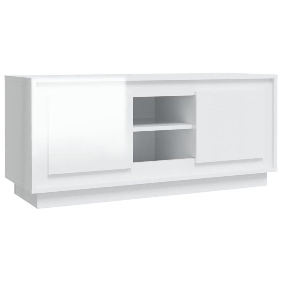 (high gloss white) vidaXL TV Cabinet TV Stand TV Unit Media Cabinet Sideboard Engineered Wood