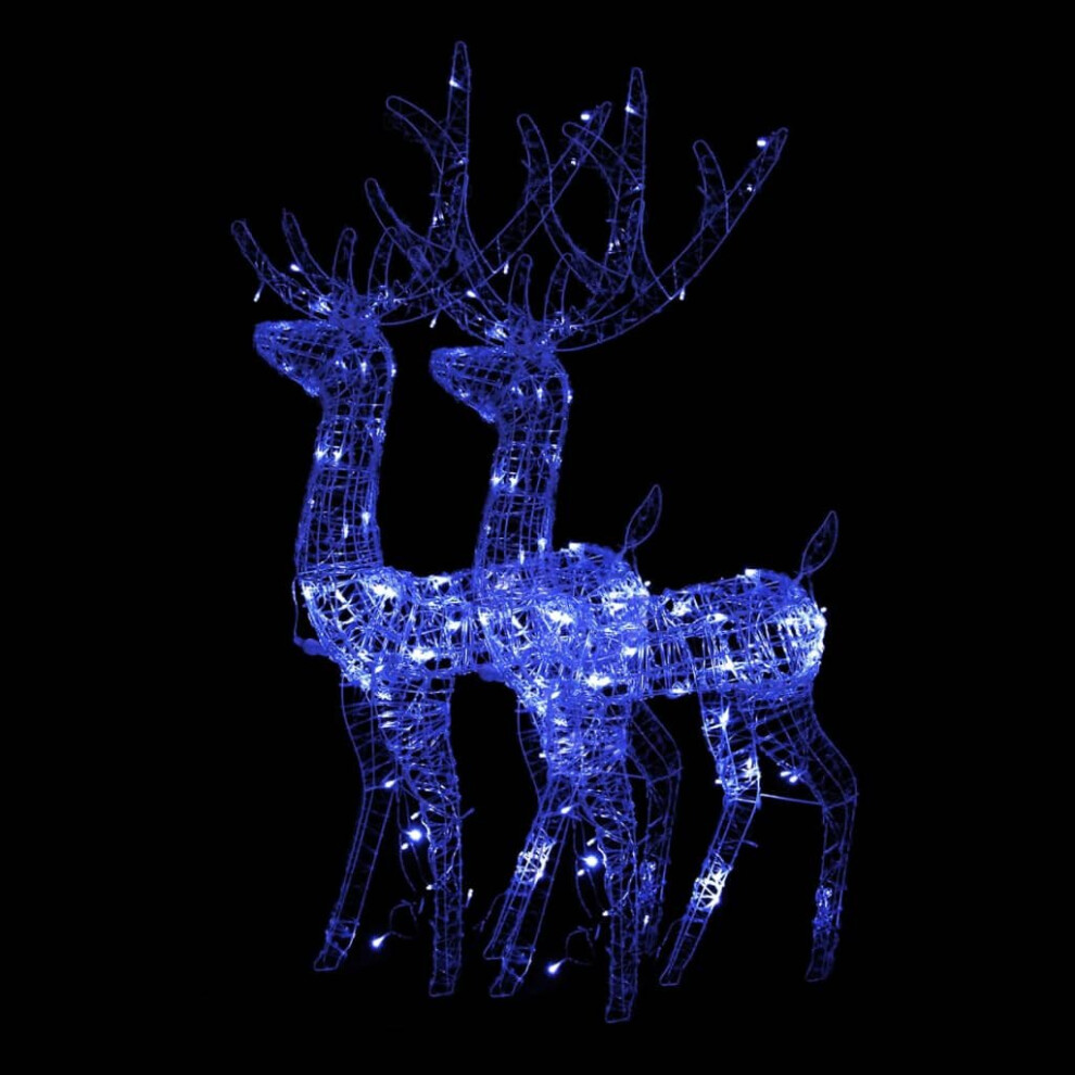 Vidaxl (Blue, 70 X 41 X 120 Cm/ 2 Pcs) Reindeer Christmas Decoration Xmas Glowing Reindeer Multi Colours/Sizes