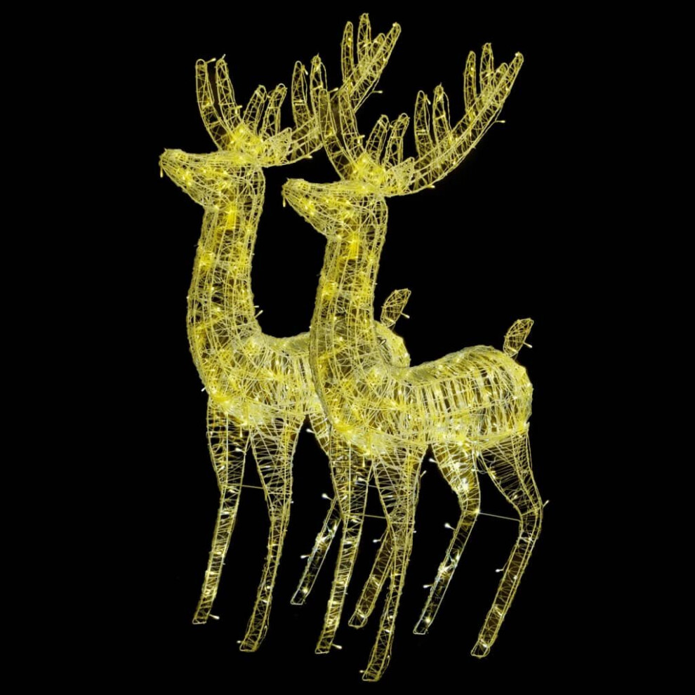 Vidaxl (Warm White, 96 X 40 X 180 Cm/ 2 Pcs) Reindeer Christmas Decoration Xmas Glowing Reindeer Multi Colours/Sizes
