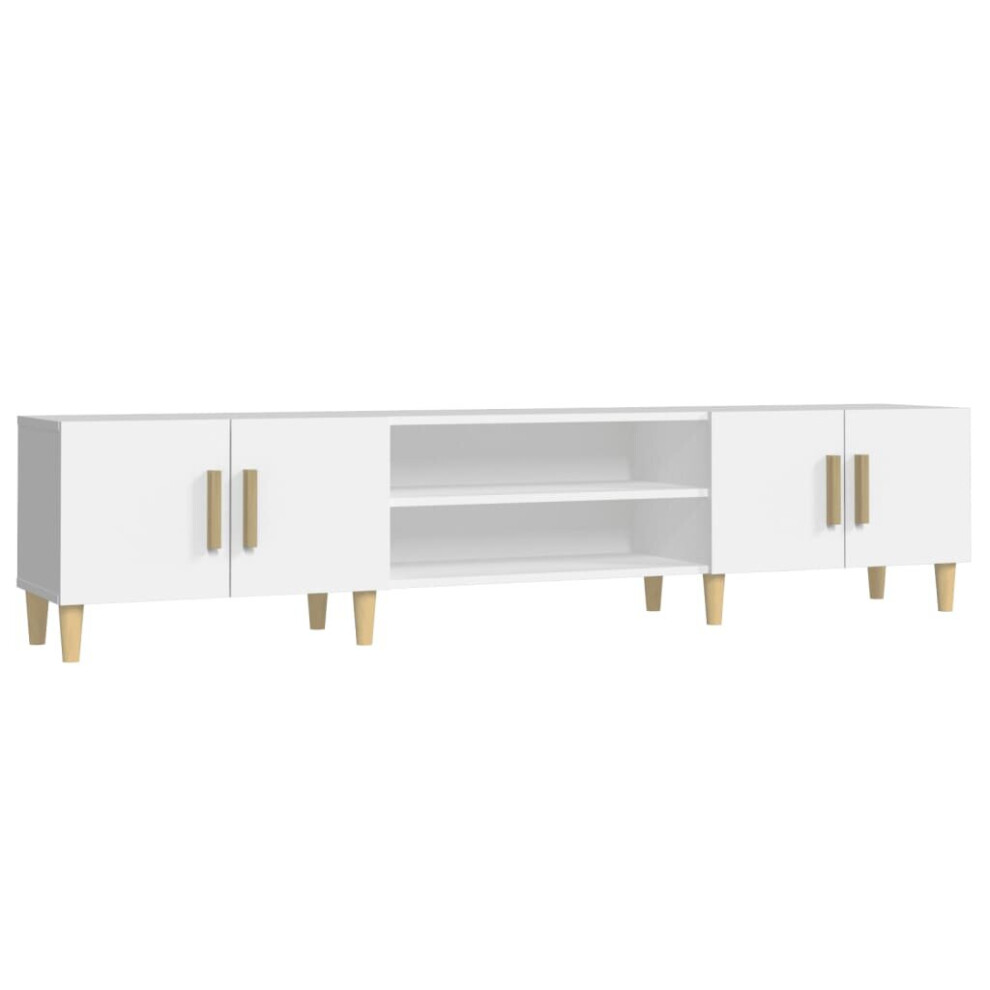 VidaXL TV Cabinet White 180x31.5x40 cm Engineered Wood Media Stand - Image 3