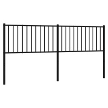 (black, 187 x 3 x 90 cm) vidaXL Metal Headboard Bed Header Bedroom Furniture Decor Metal Bed Headboard