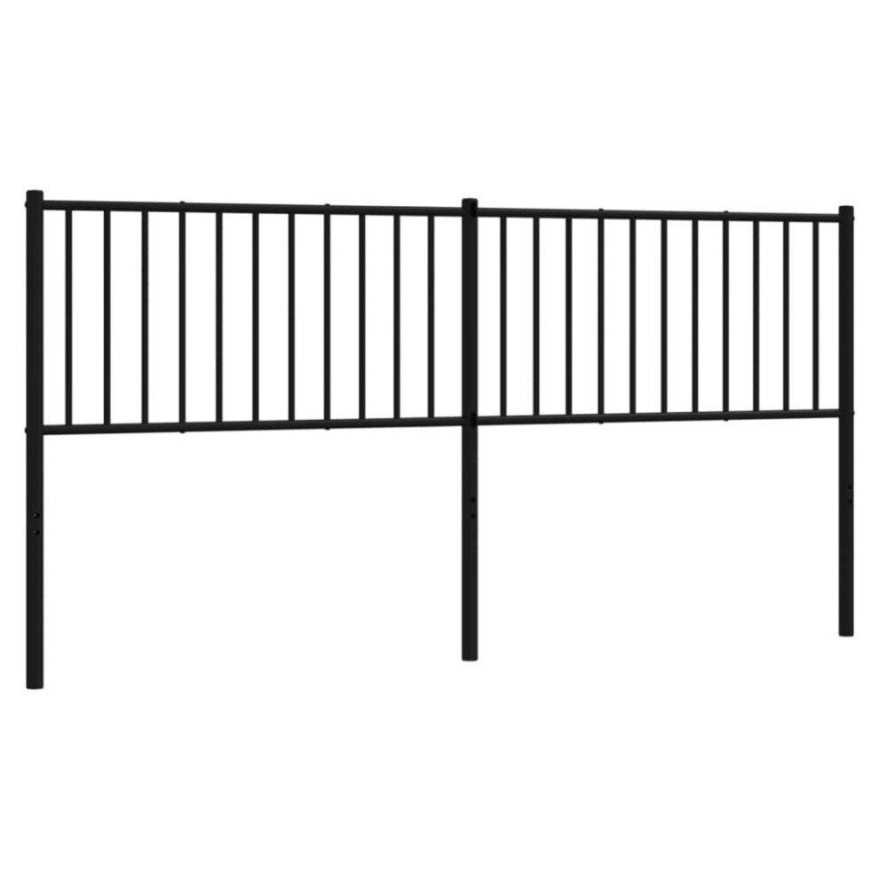 Vidaxl (Black, 187 X 3 X 90 Cm) Metal Headboard Bed Header Bedroom Furniture Decor Metal Bed Headboard