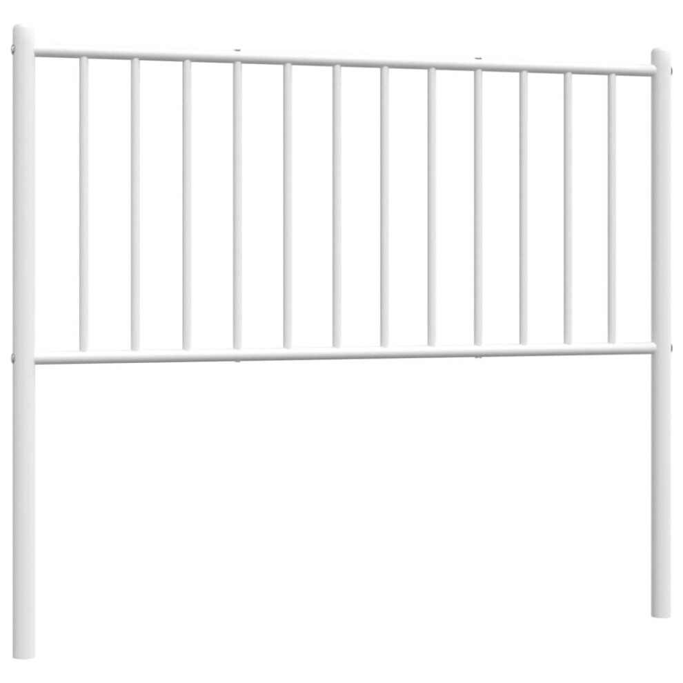 Vidaxl (White, 104.5 X 3 X 90 Cm) Metal Headboard Bed Header Bedroom Furniture Decor Metal Bed Headboard