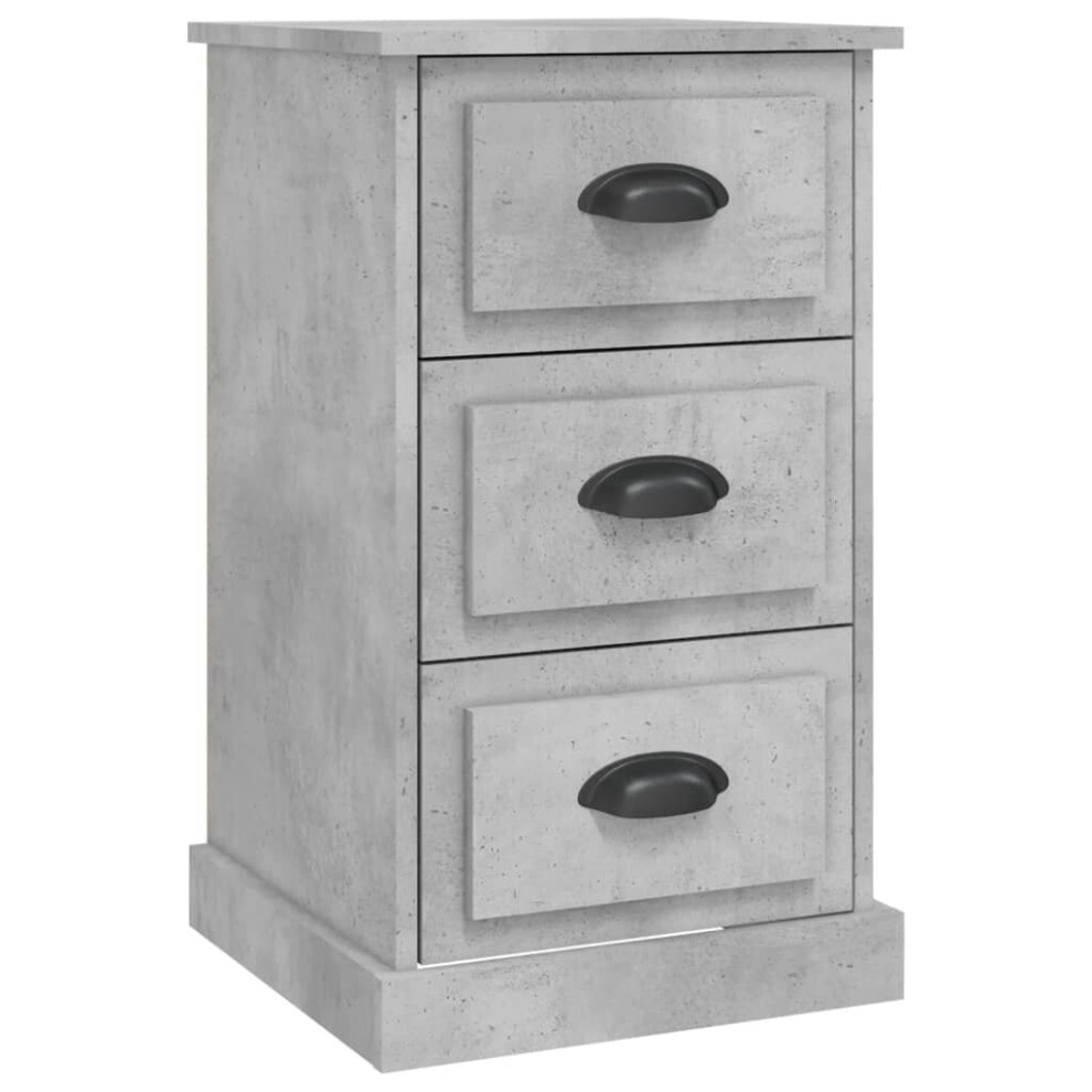 (concrete grey) vidaXL Bedside Cabinet Side Table Nightstand Side Cabinet Engineered Wood