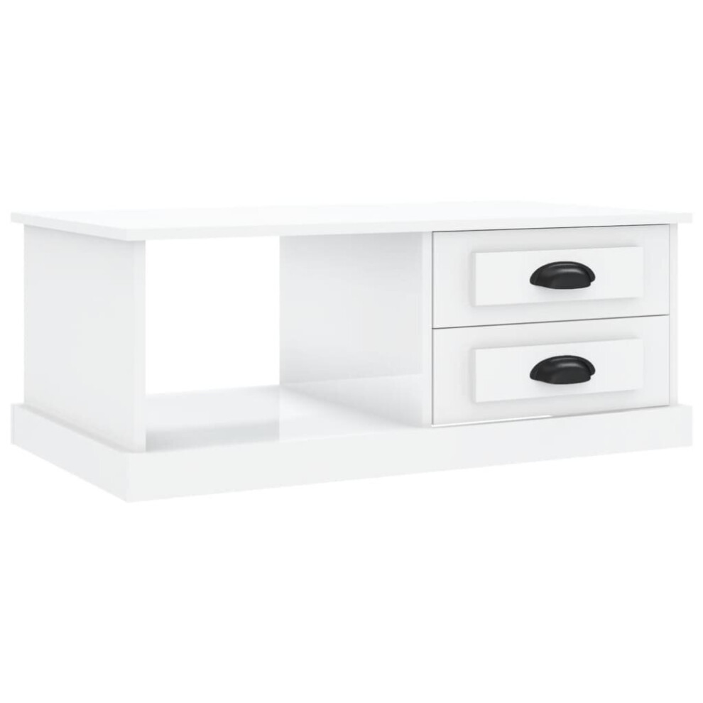 (high gloss white) vidaXL Coffee Table Dining Table Accent SIde Tea End Table Engineered Wood