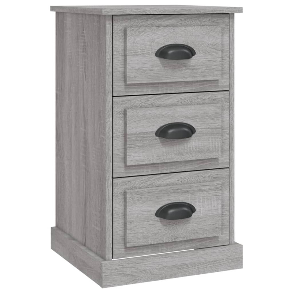 (grey sonoma) vidaXL Bedside Cabinet Side Table Nightstand Side Cabinet Engineered Wood