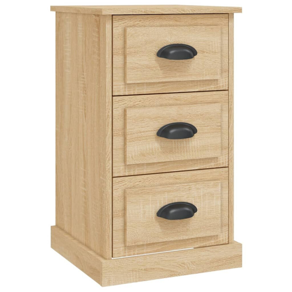 Vidaxl (Sonoma Oak) Bedside Cabinet Side Table Nightstand Side Cabinet Engineered Wood