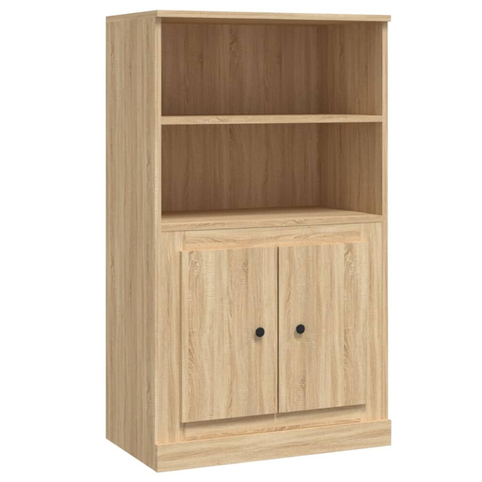 Vidaxl (Sonoma Oak) Highboard High Sideboard Side Cabinet Storgae Cupboard Engineered Wood