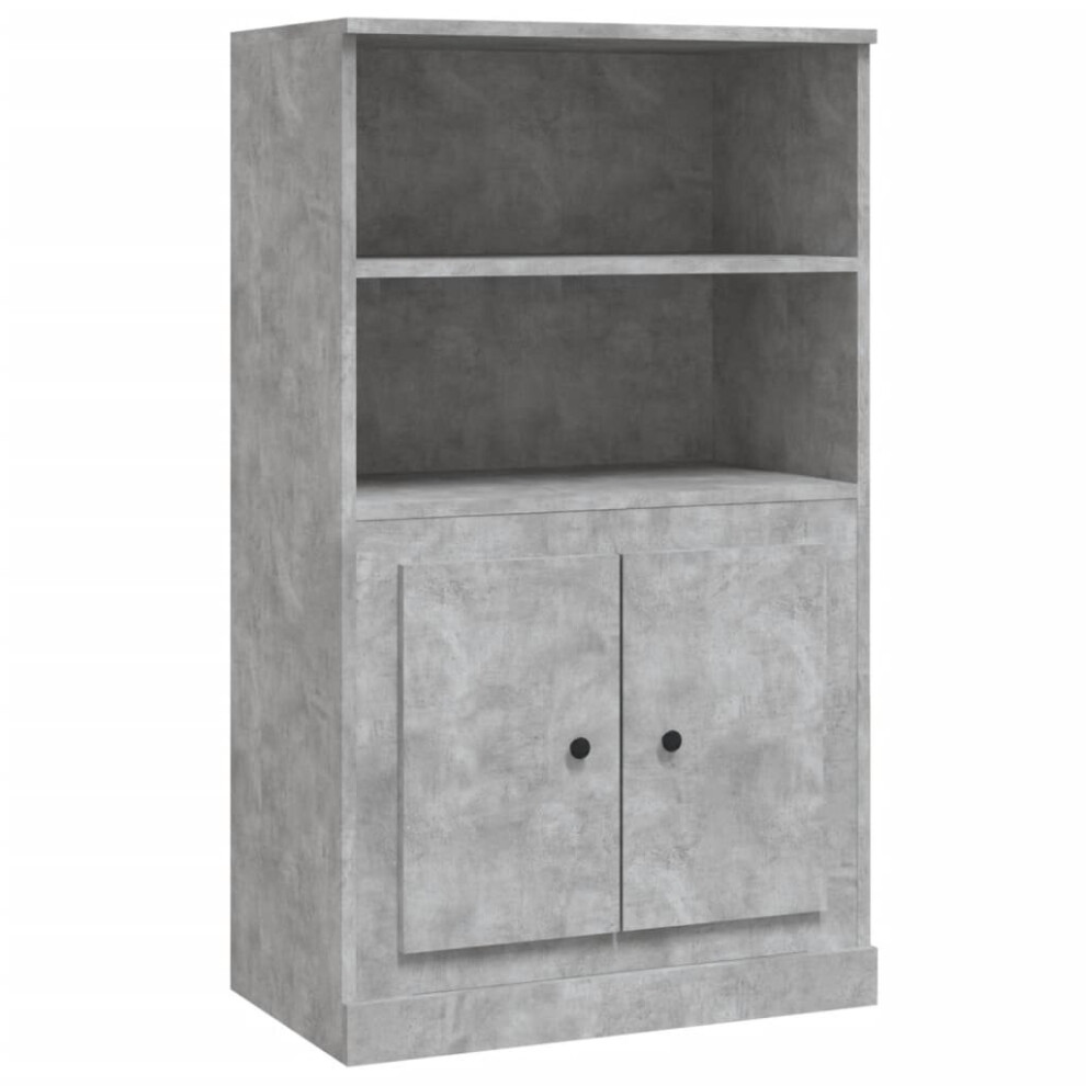 VIDAXL Highboard - 2 Door 2 Shelf - Concrete Grey - Image 2