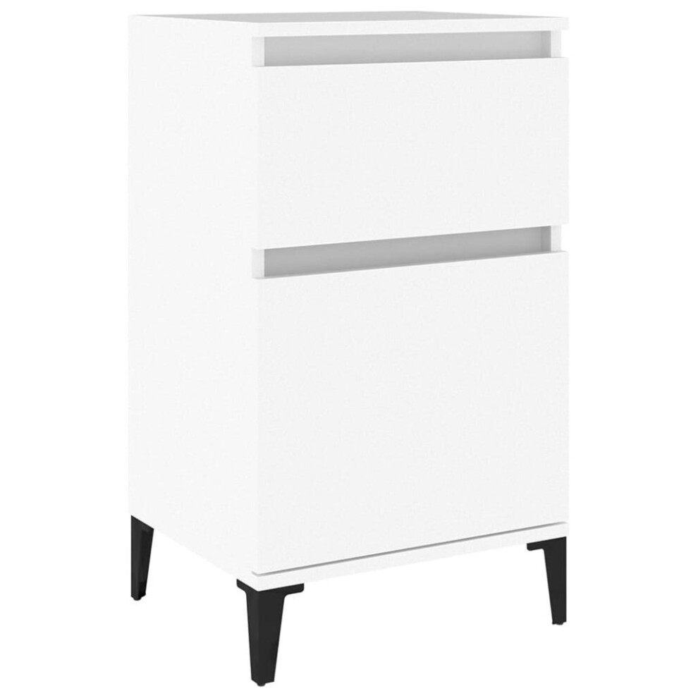 Vidaxl (White, 1 Pcs) Bedside Cabinets Bedside Table Nightstand Table Side Table End Table