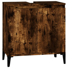 (smoked oak) vidaXL Sink Cabinet Vanity Unit Storage Under Sink Cabinet Engineered Wood