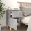 VidaXL (concrete grey, 1 pcs) vidaXL Bedside Cabinets Bedside Table Nightstand Table Side Table End Table 3