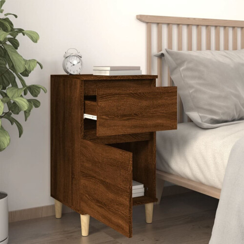 VidaXL (brown oak, 2 pcs) vidaXL Bedside Cabinets Bedside Table Nightstand Table Side Table End Table 2
