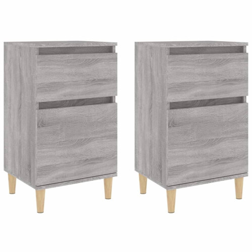 VidaXL (grey sonoma, 2 pcs) vidaXL Bedside Cabinets Bedside Table Nightstand Table Side Table End Table 1