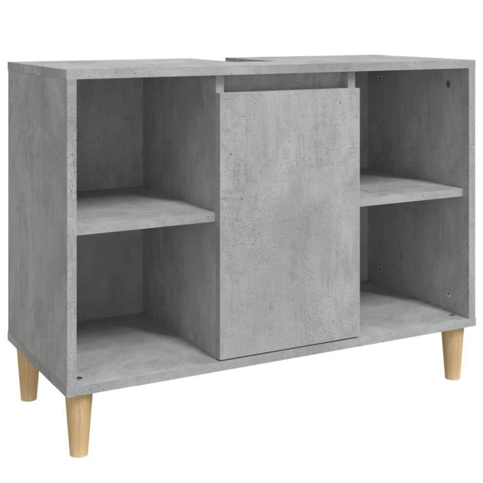 (concrete grey) vidaXL Sink Cabinet Vanity Unit Storage Under Sink Cabinet Engineered Wood