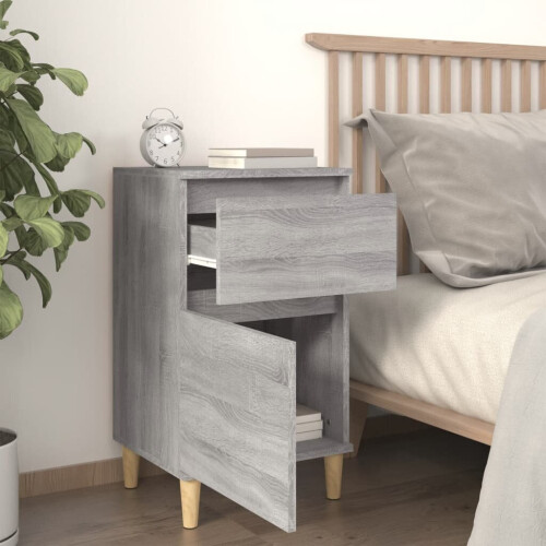 VidaXL (grey sonoma, 2 pcs) vidaXL Bedside Cabinets Bedside Table Nightstand Table Side Table End Table 2