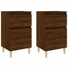 (brown oak, 2 pcs) vidaXL Bedside Cabinets Bedside Table Nightstand Table Side Table End Table