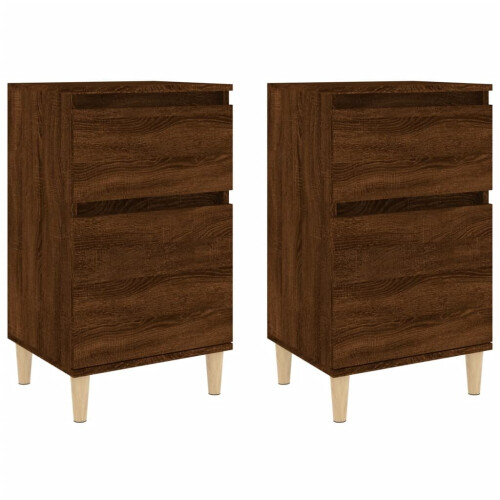 VidaXL (brown oak, 2 pcs) vidaXL Bedside Cabinets Bedside Table Nightstand Table Side Table End Table