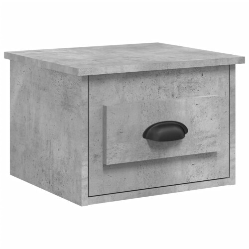 VidaXL (concrete grey, 1 pcs) vidaXL Wall-mounted Bedside Cabinets Floating Nightstand Bedroom Side Table 1