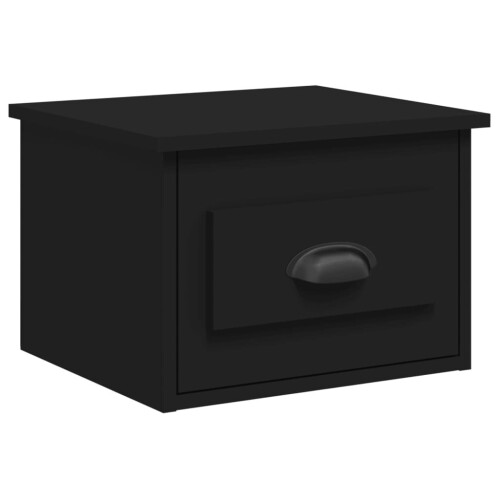 VidaXL (black, 1 pcs) vidaXL Wall-mounted Bedside Cabinets Floating Nightstand Bedroom Side Table 1